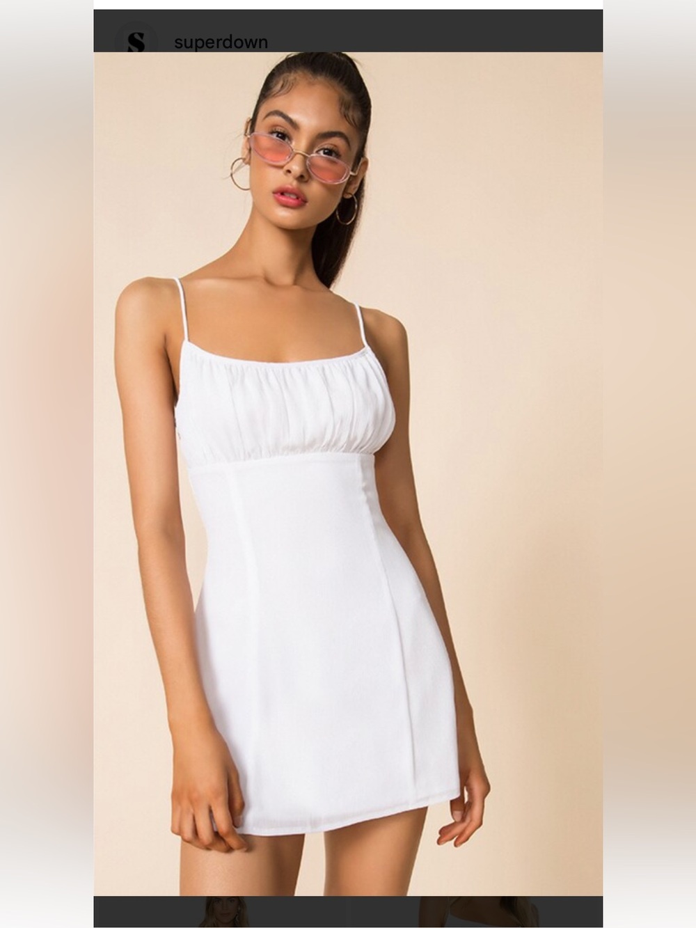 NWT Superdown Beverly Cami Dress in White Size S